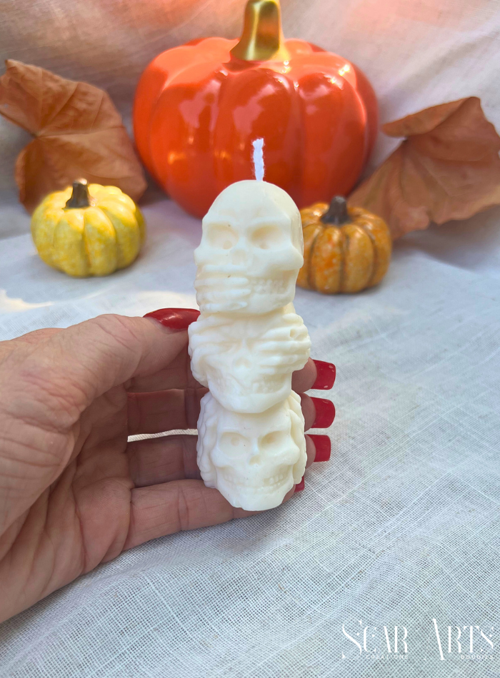 Bougie totem halloween