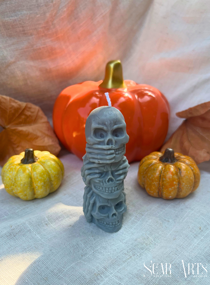 Bougie totem halloween