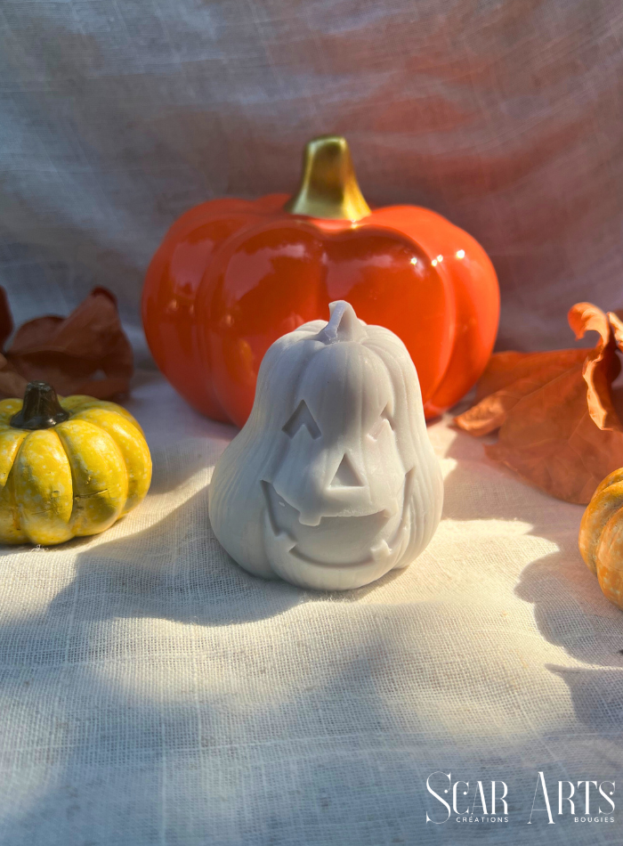 Bougie citrouille fantomatique