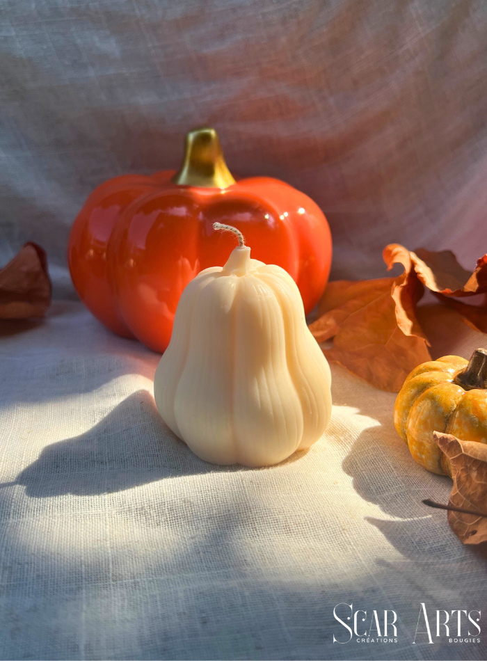 Bougie citrouille fantomatique