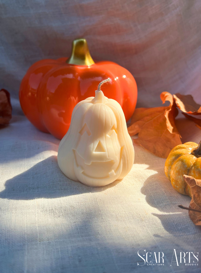 Bougie citrouille fantomatique