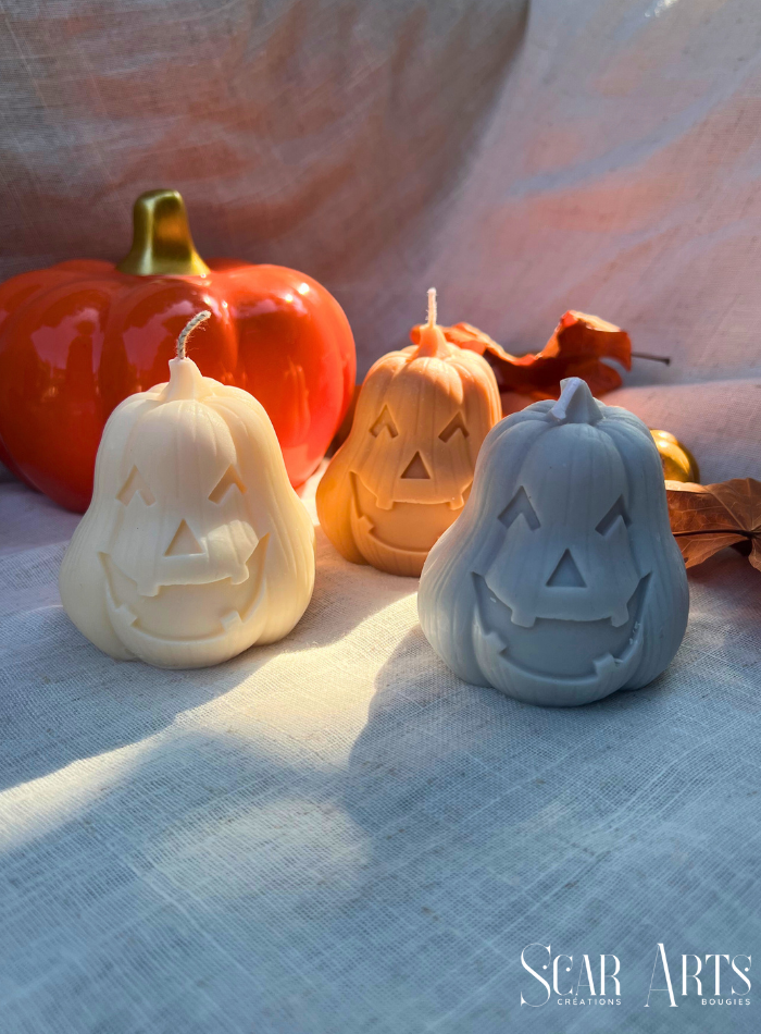 Bougie citrouille fantomatique