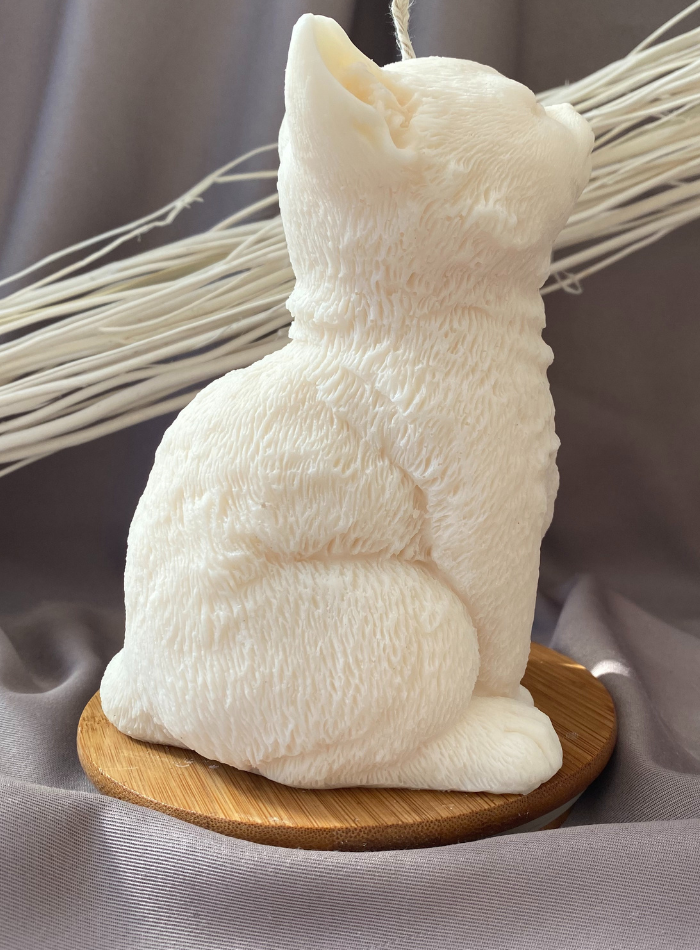 Bougie chat colossale