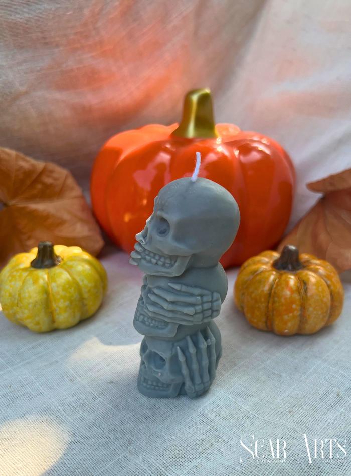 Bougie totem halloween