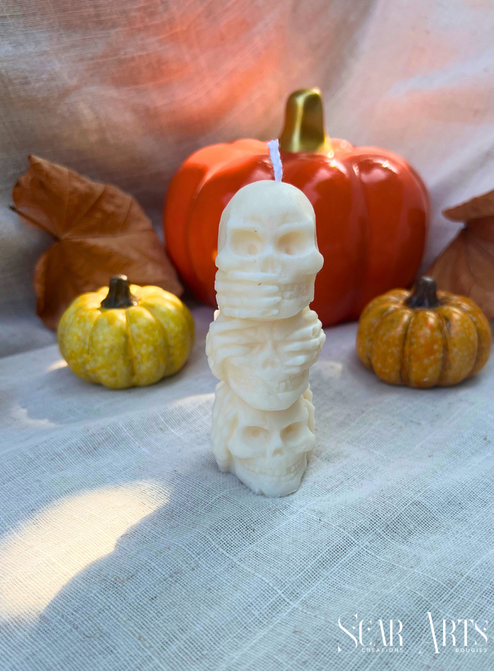 Bougie totem halloween