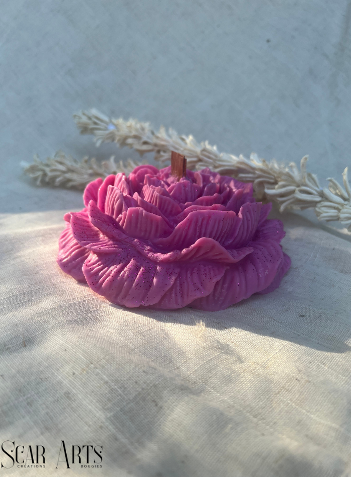 Bougie Fleur La Grande Pivoine