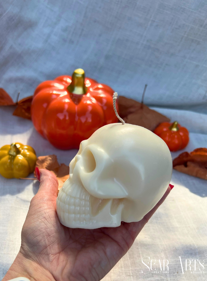 Bougie crâne tête de mort
