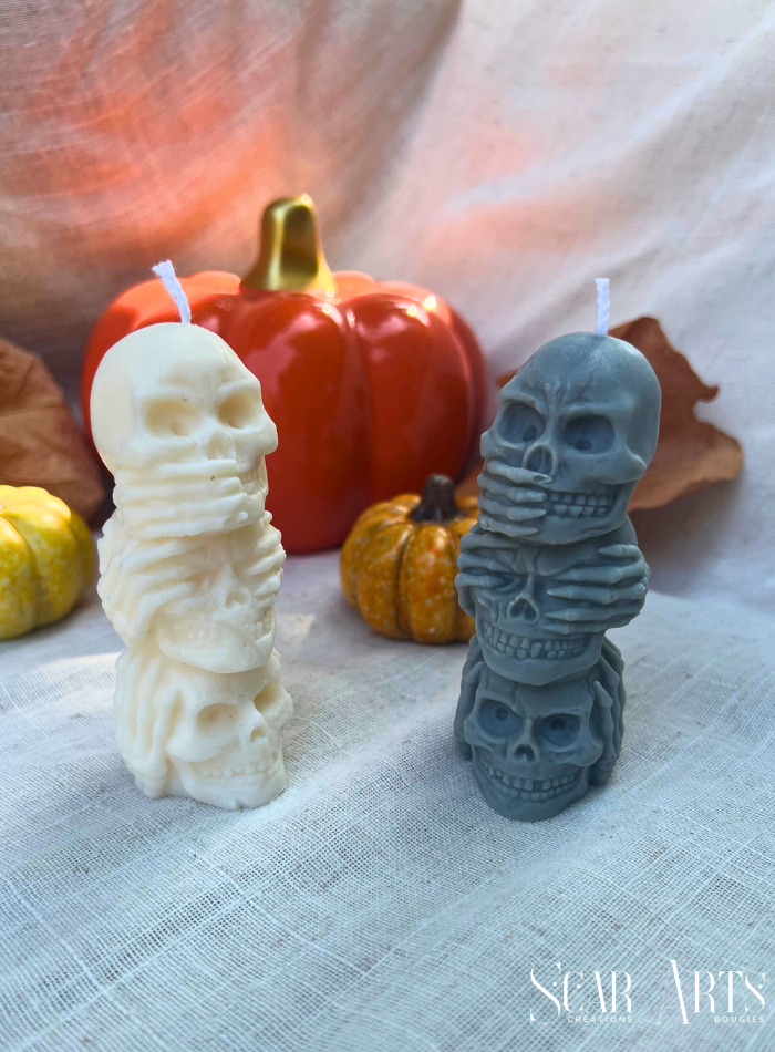 Bougie totem halloween