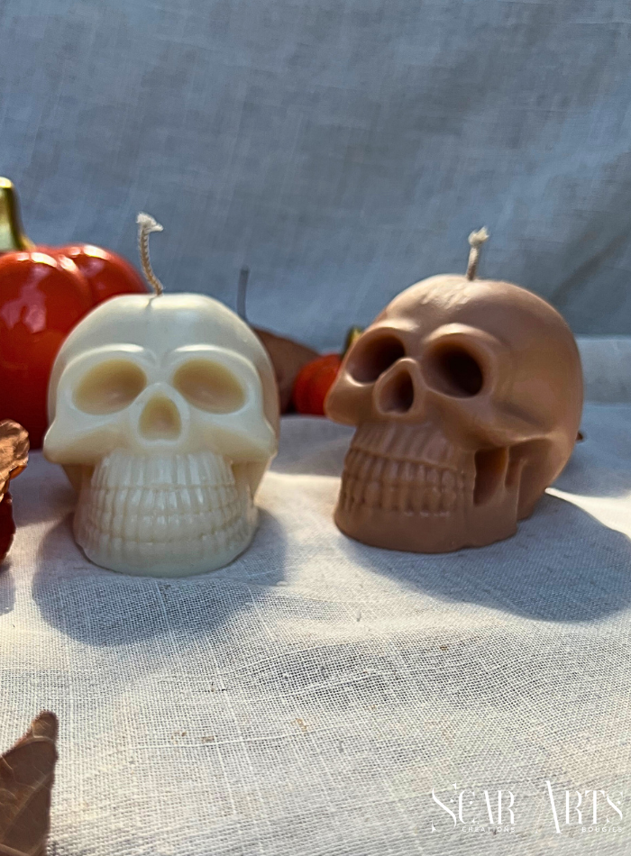 Bougie crâne tête de mort
