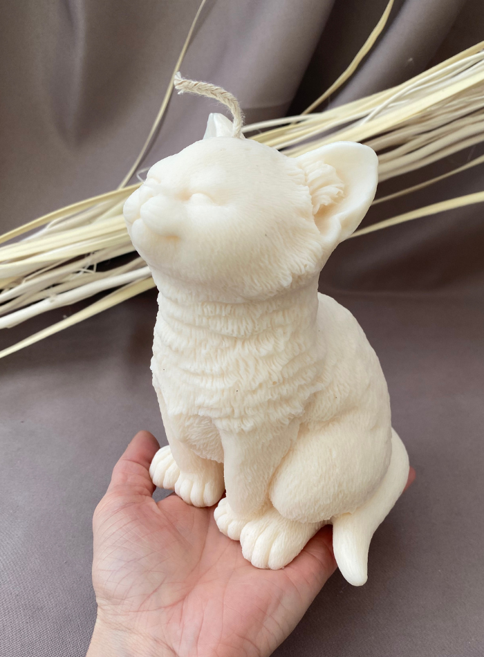 Bougie chat colossale