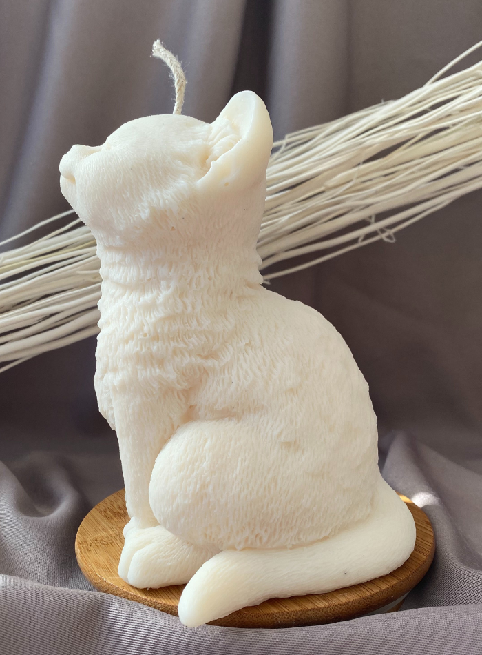 Bougie chat colossale