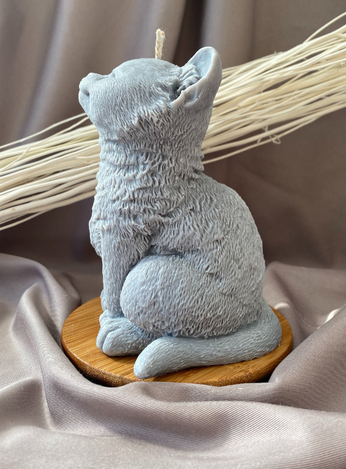 Bougie chat colossale