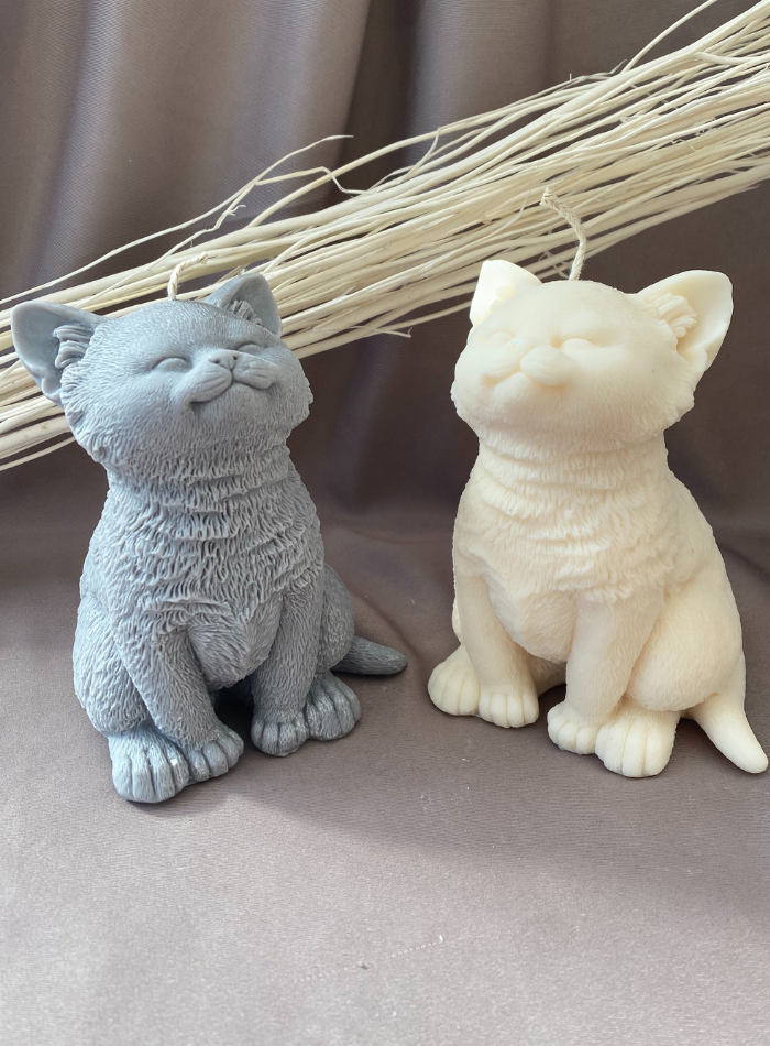 Bougie chat colossale