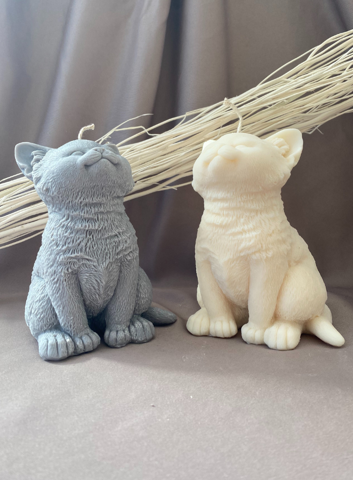 Bougie chat colossale