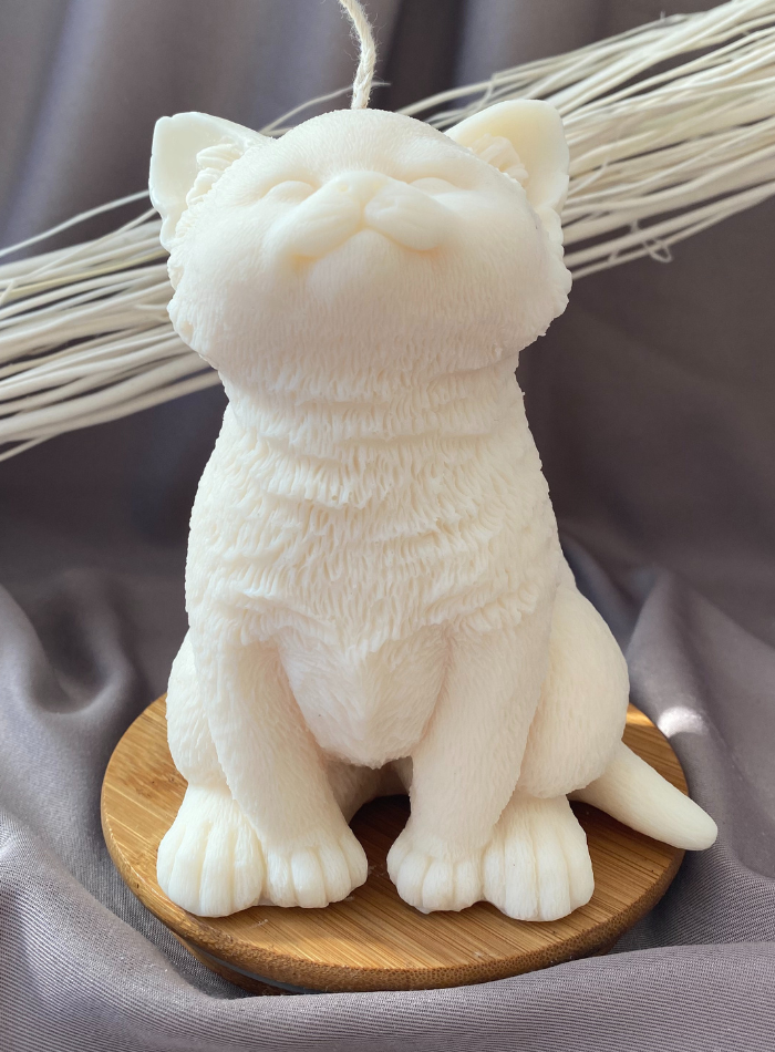 Bougie chat colossale