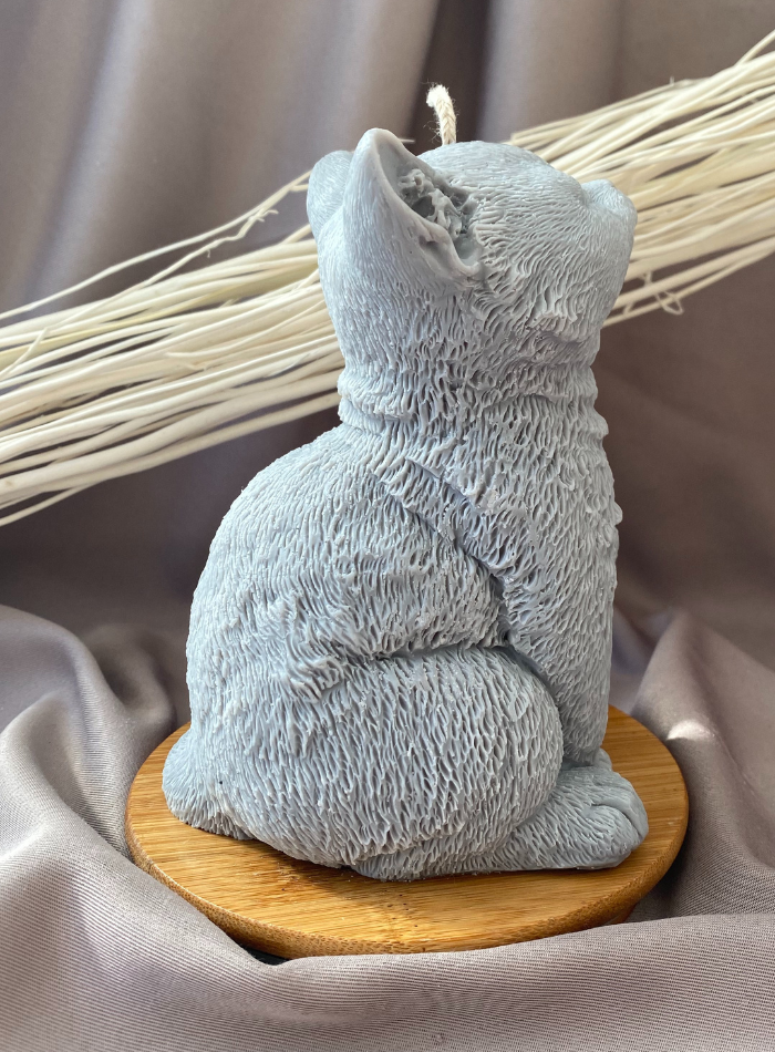 Bougie chat colossale