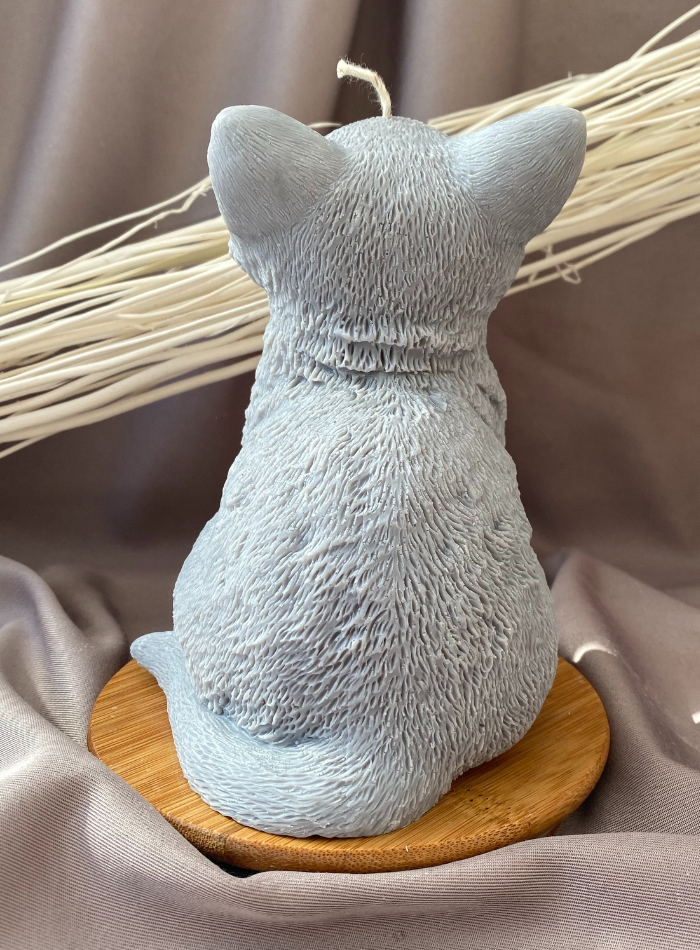 Bougie chat colossale