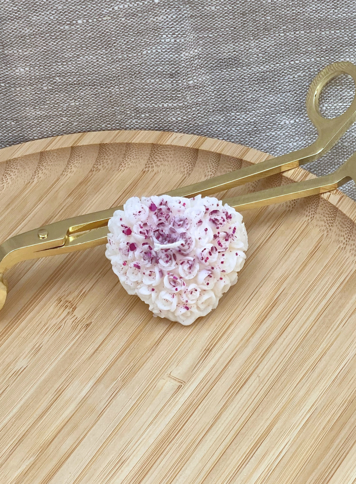 Bougie Coeur de Fleurs