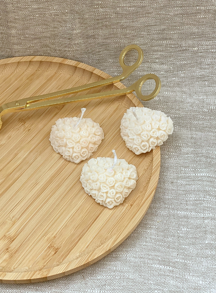 Bougie Coeur de Fleurs