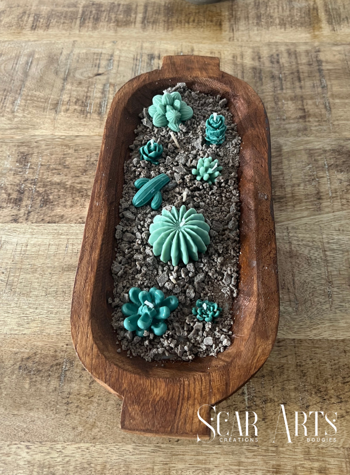 Composition de Bougies Cactus | Décoration Artisanale SCAR ART'S