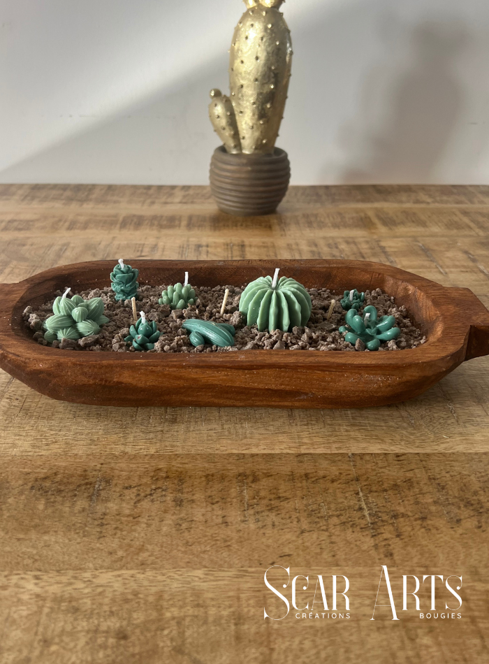 Composition de Bougies Cactus | Décoration Artisanale SCAR ART'S