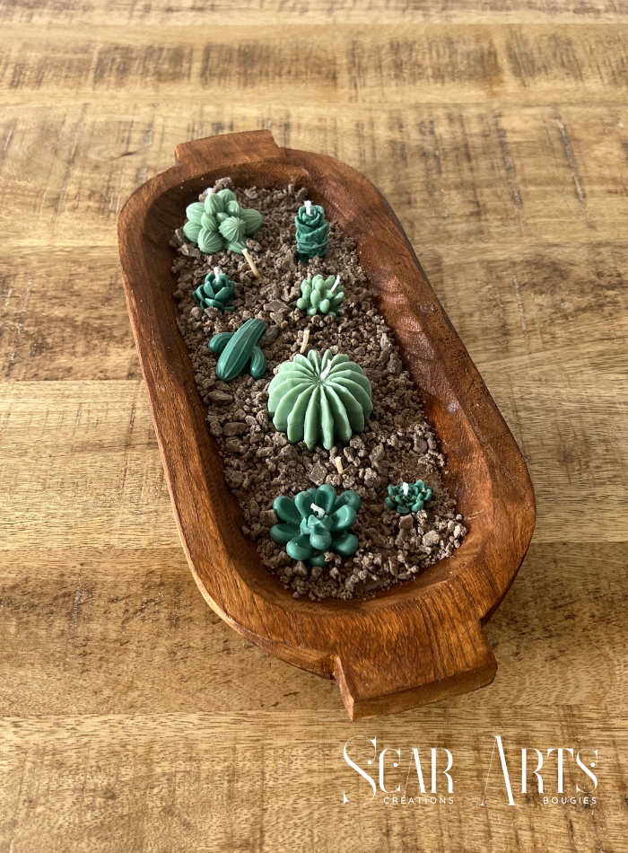 Composition de Bougies Cactus | Décoration Artisanale SCAR ART'S
