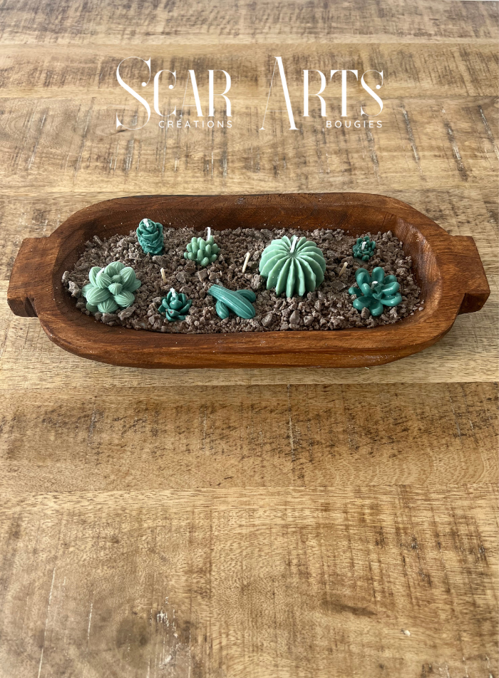 Composition de Bougies Cactus | Décoration Artisanale SCAR ART'S