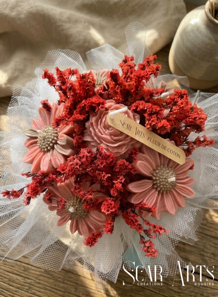 Bouquet de Bougies Fleurs Terracotta | SCAR ART'S
