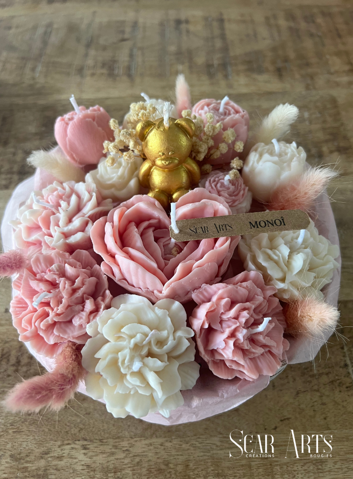 Bougies bouquet évènement