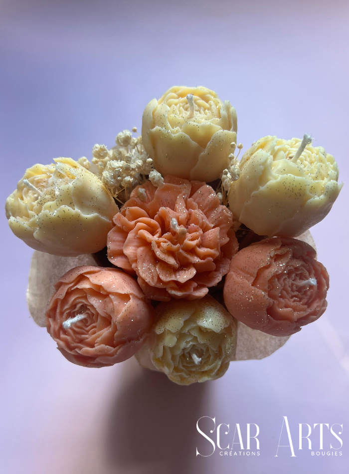 Bougie fleurs éternelles