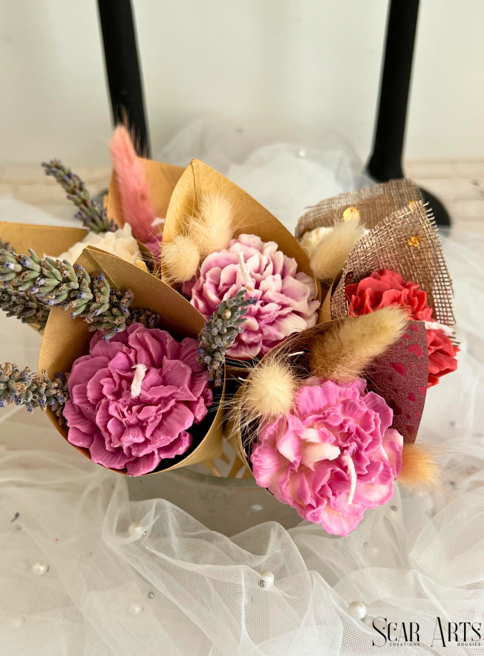 Bougie bouquet fleur