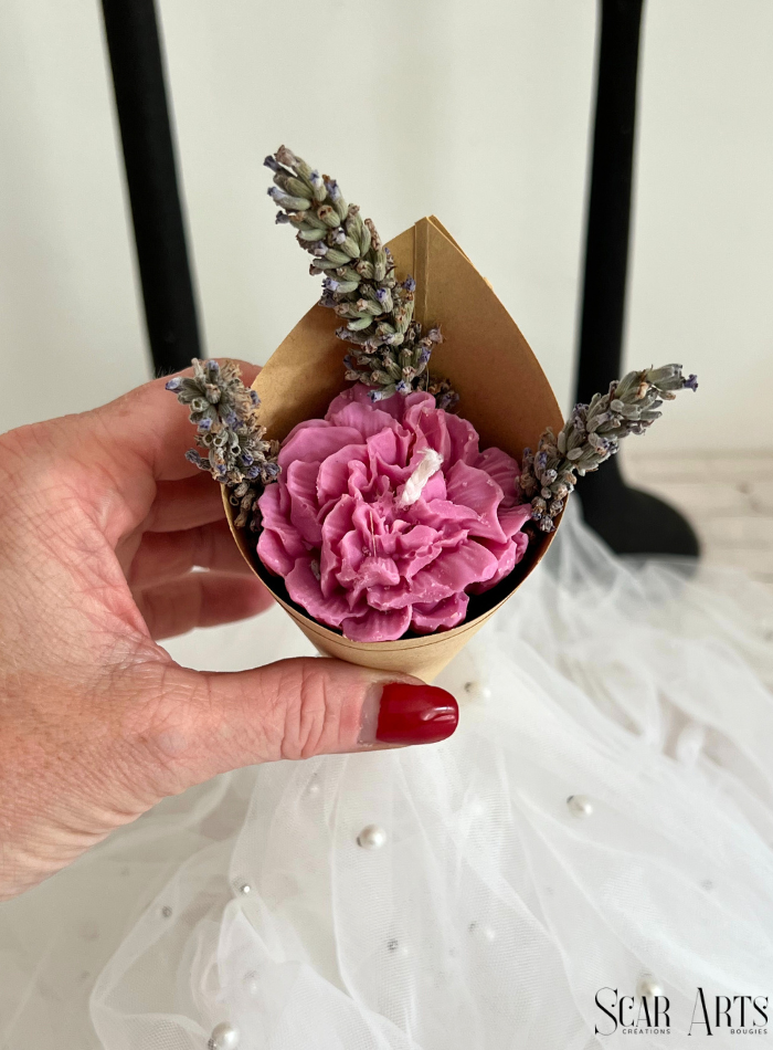 Bougie bouquet fleur