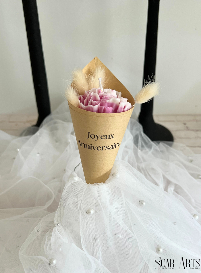 Bougie bouquet fleur
