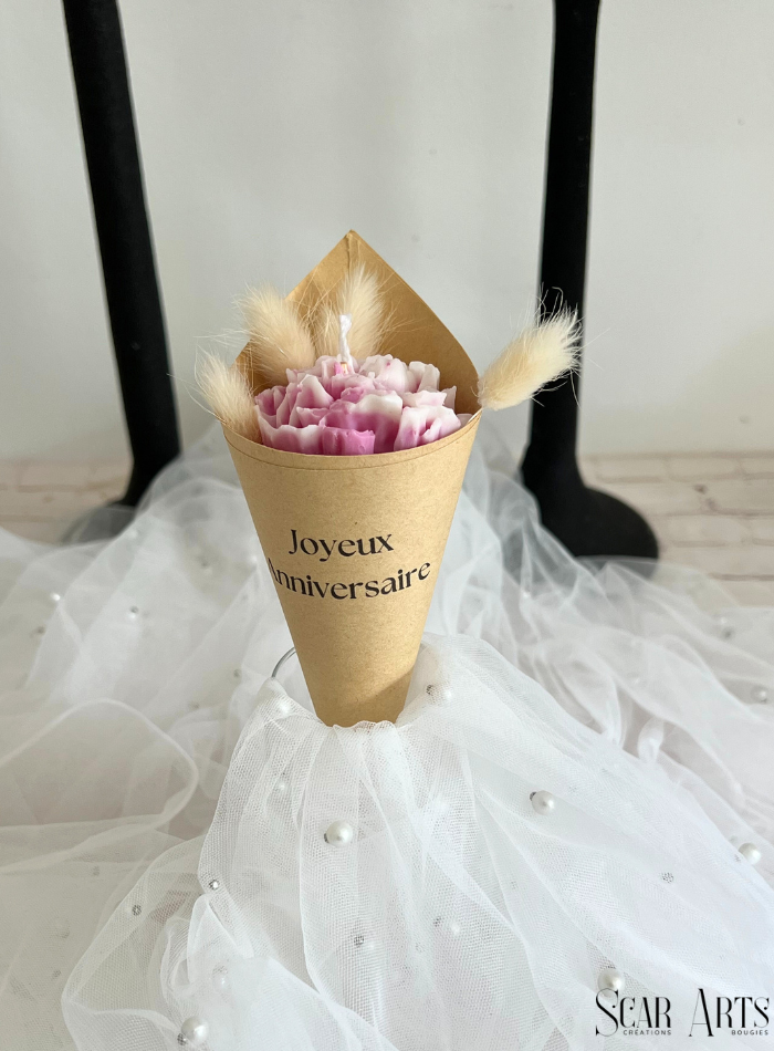 Bougie bouquet fleur