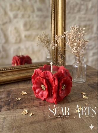 Bougie Cube Fleur | SCAR ART'S