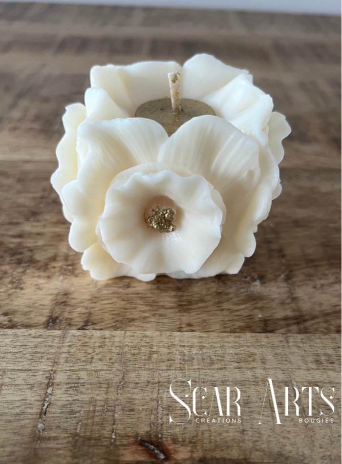 Bougie Cube Fleur | SCAR ART'S