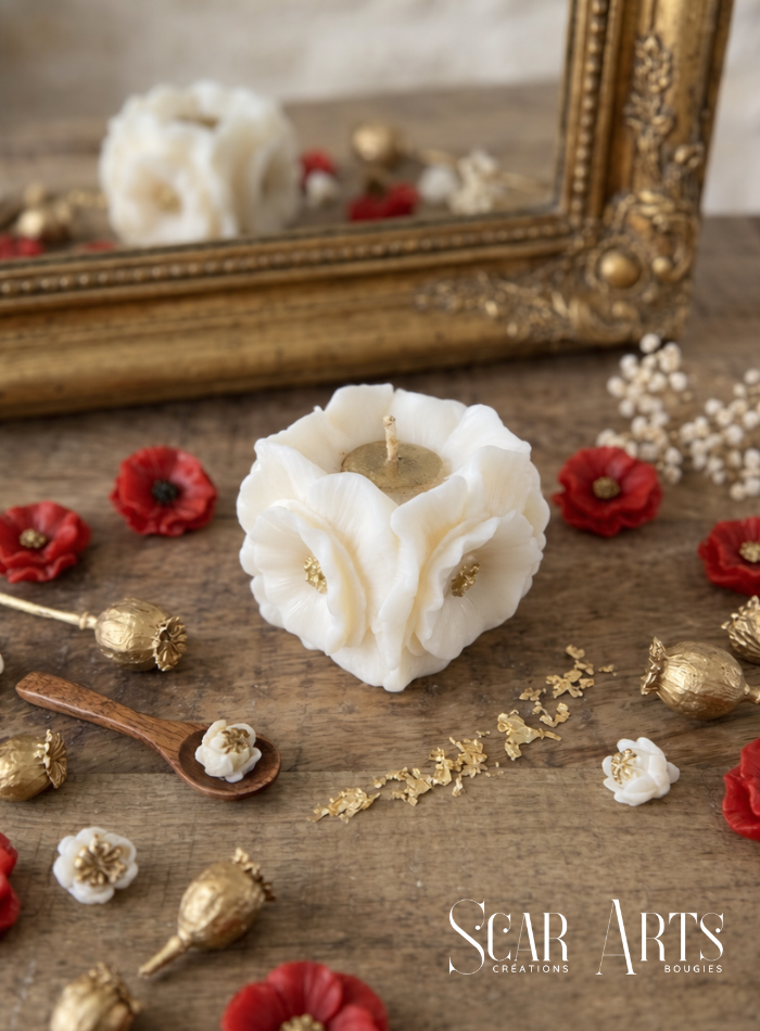 Bougie Cube Fleur | SCAR ART'S