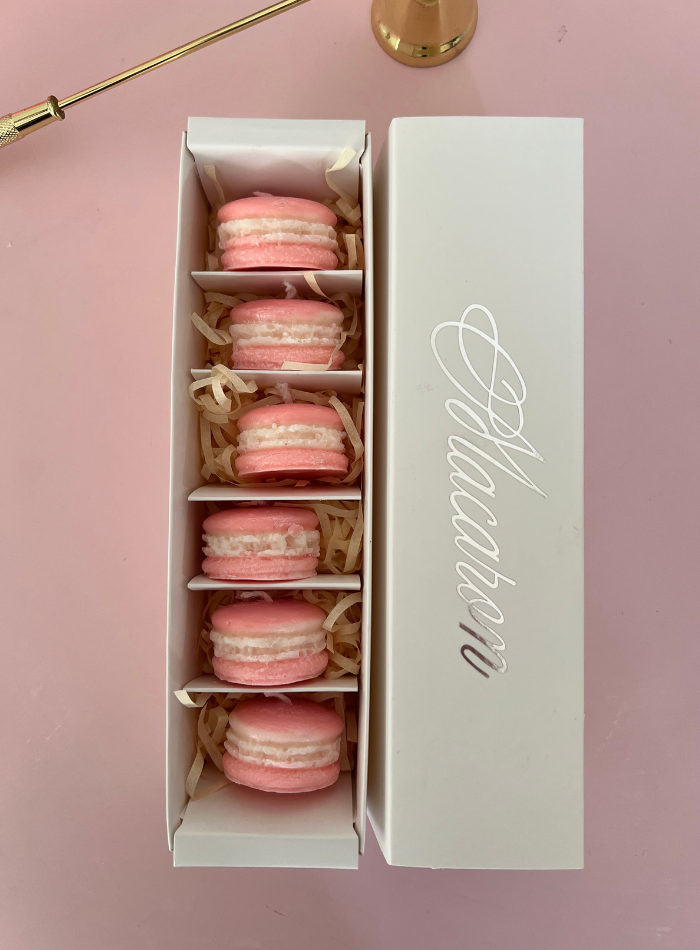 Coffret bougies Macarons