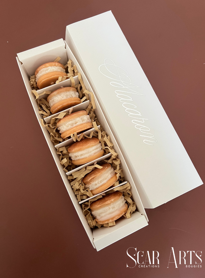 Coffret bougies Macarons