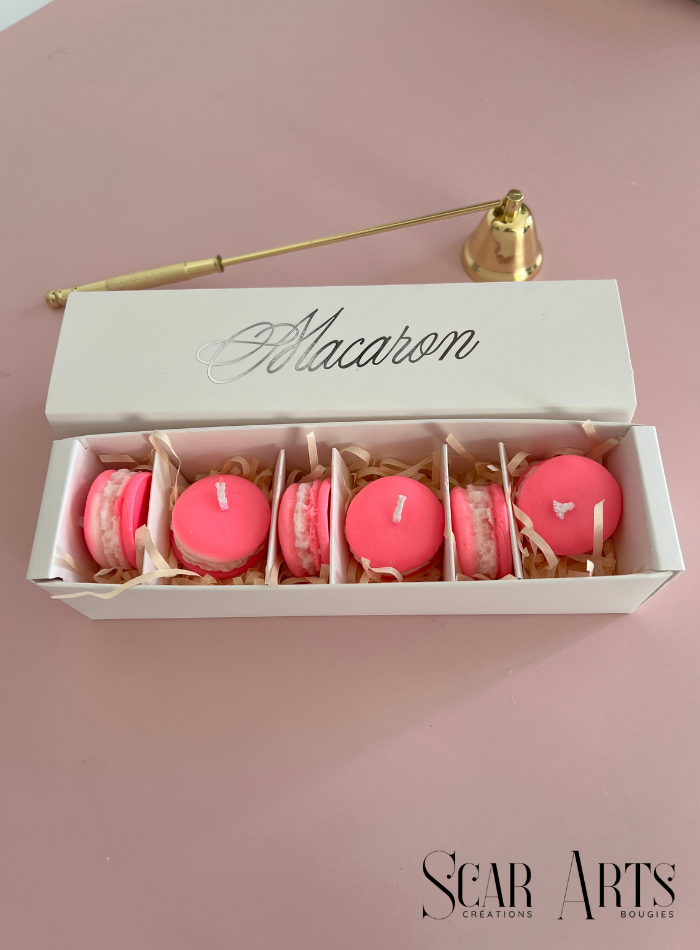 Coffret bougies Macarons