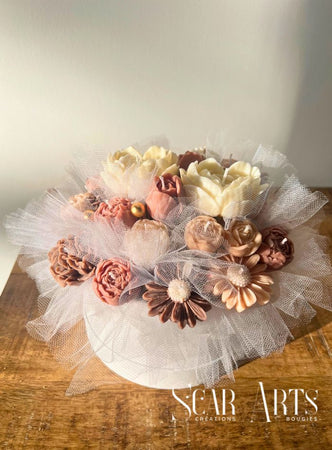 Le Bouquet "Amour Éternel" – Duo de Cœurs et Fleurs de Cire